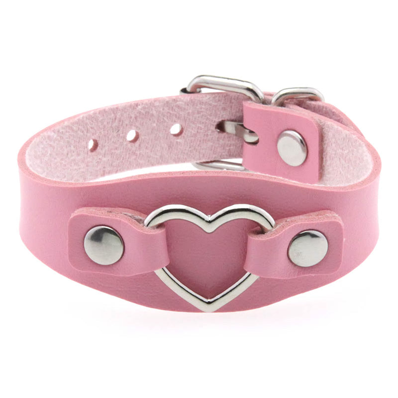 Armband PU-Leder mit Herzring