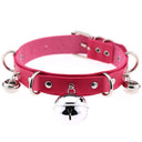 Halsband Kunstleder PU, mit 3 Glöckchen