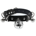 Halsband Kunstleder PU, mit 3 Glöckchen