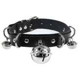 Halsband Kunstleder PU, mit 3 Glöckchen