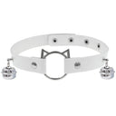 Halsband Kunstleder PU, mit Katzen-Ring und Glöckchen