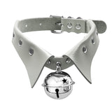 Halsband Kunstleder PU, mit Kragen und Glocke