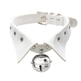 Halsband Kunstleder PU, mit Kragen und Glocke
