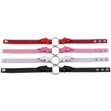 Halsband Kunstleder PU, mit Lack-Fledermausflügeln