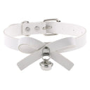 Halsband Kunstleder PU, mit Mascherl und Glöckchen