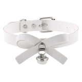 Halsband Kunstleder PU, mit Mascherl und Glöckchen