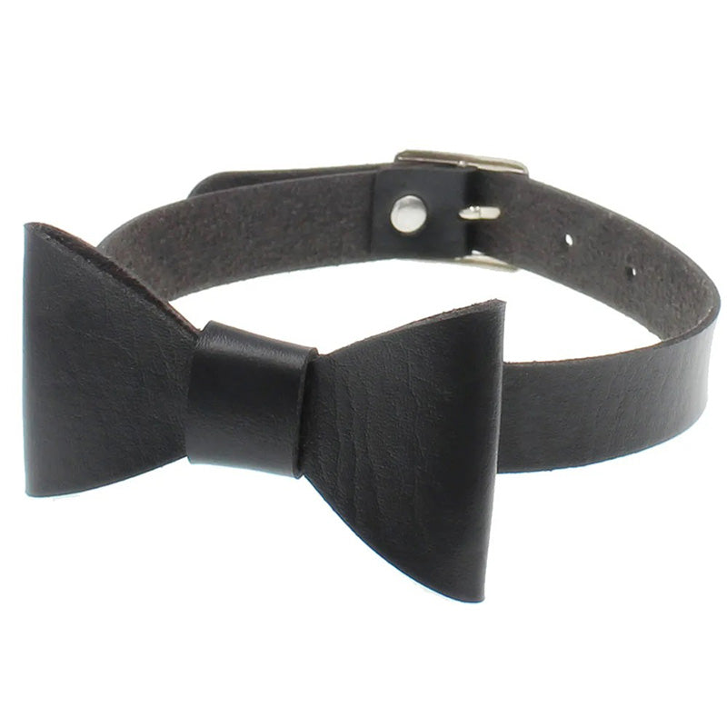 Halsband Kunstleder PU, mit Masche/Fliege