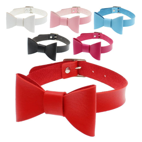 Halsband Kunstleder PU, mit Masche/Fliege