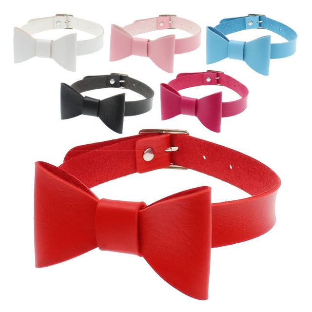 Halsband Kunstleder PU, mit Masche/Fliege