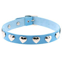 Halsband Kunstleder PU, mit Herzen