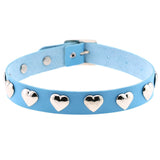 Halsband Kunstleder PU, mit Herzen