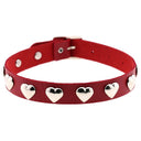 Halsband Kunstleder PU, mit Herzen