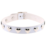 Halsband Kunstleder PU, mit Herzen