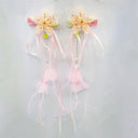 Haarspangen Blumen 4 mit Bändern