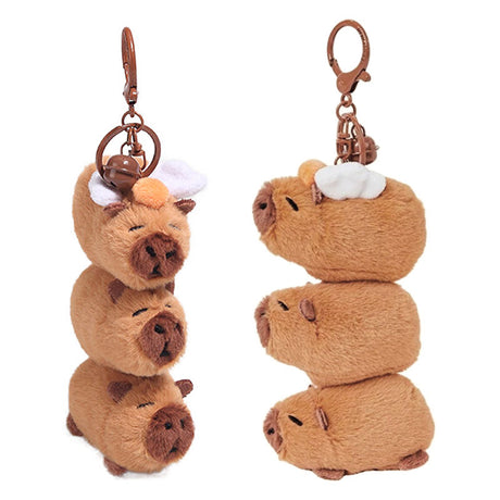 Schlüsselanhänger Plüsch drei Capybara