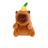 Schlüsselanhänger Plüsch Capybara mit Frucht