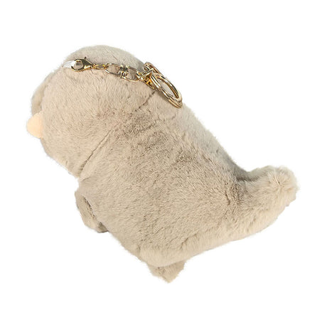 Schlüsselanhänger Plüsch Otter mit kleinem Fisch