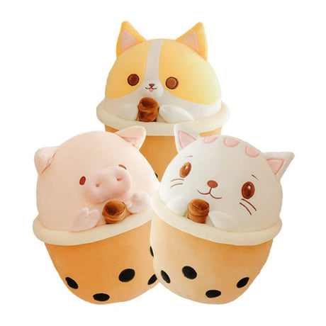 Bubbletea mit Hund/Katze/Schwein