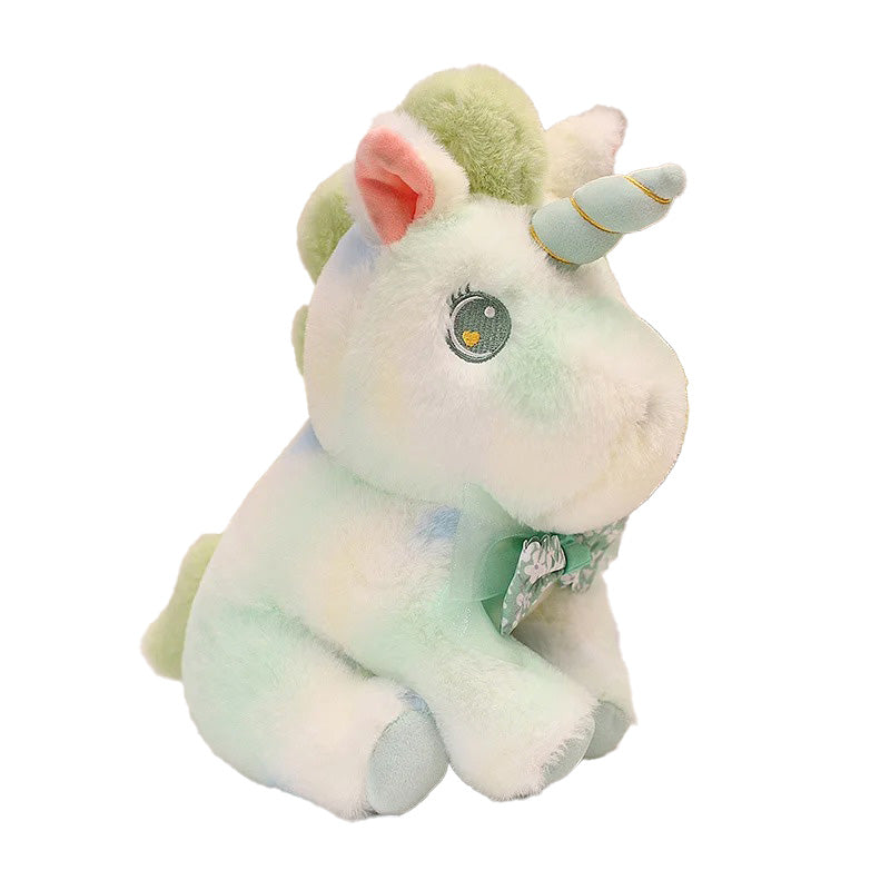 Plüschtier pastellfarben Einhorn sitzend 26 cm