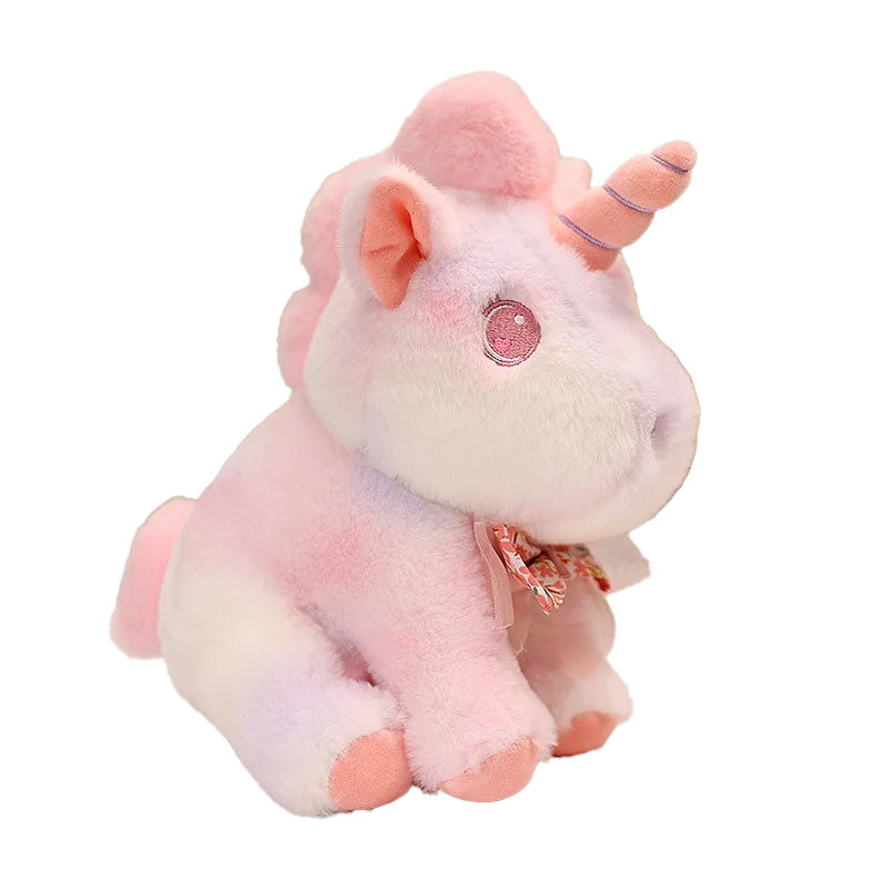 Plüschtier pastellfarben Einhorn sitzend 26 cm