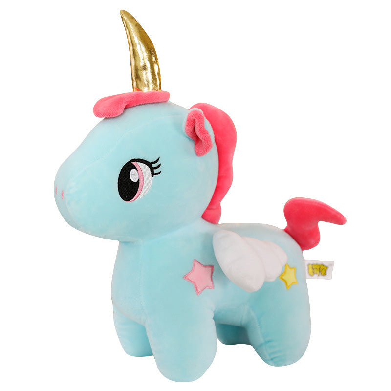 Plüschtier Einhorn pink und blau
