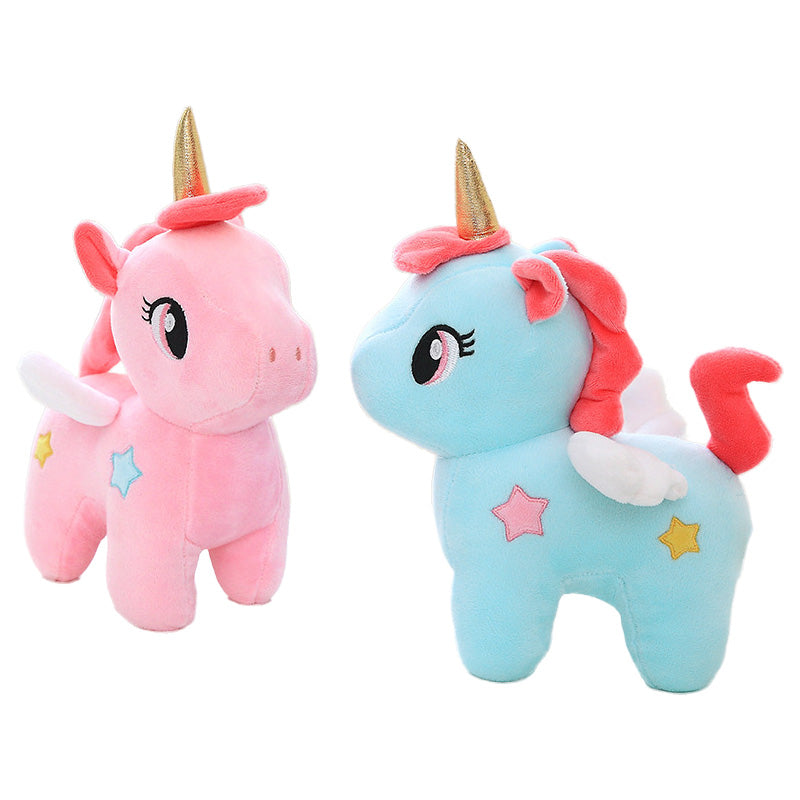 Plüschtier Einhorn pink und blau