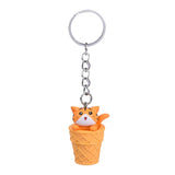 Schlüsselanhänger 3D - Katze "Cat in Cone"