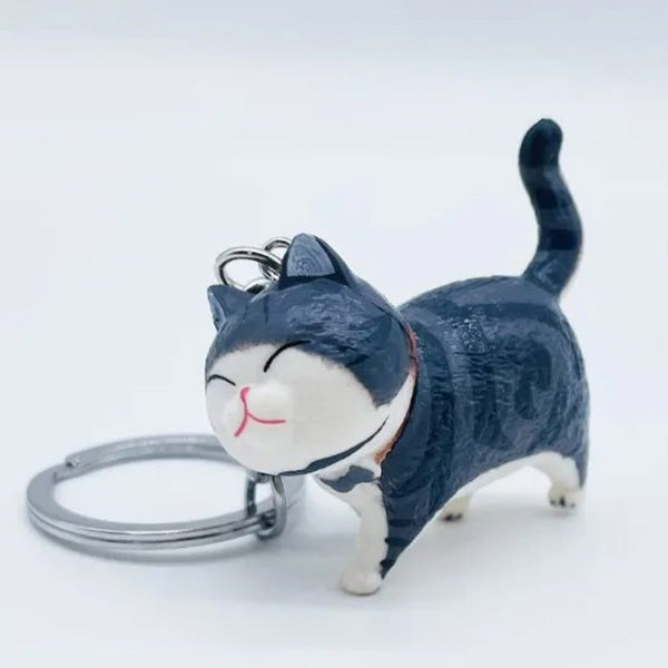 Schlüsselanhänger 3D - dicke Katze (Kater)