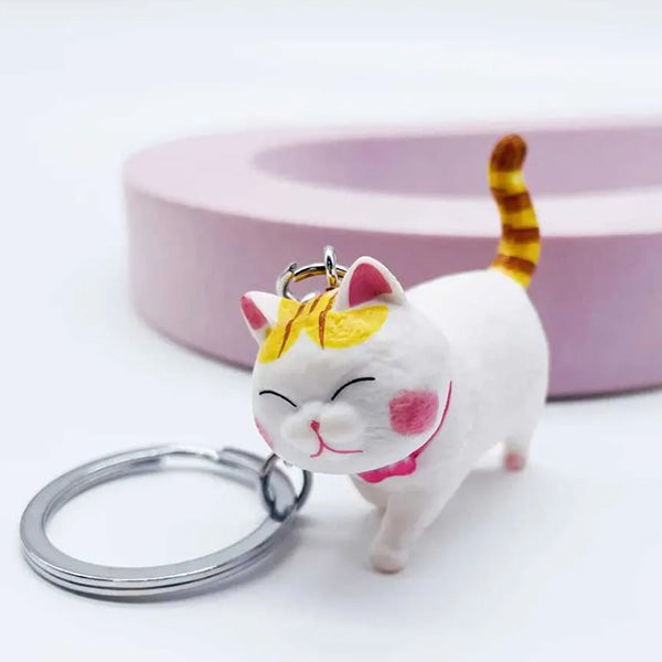 Schlüsselanhänger 3D - dicke Katze (Kater)