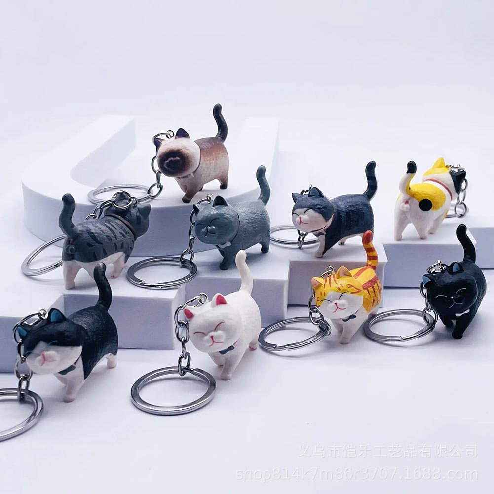 Schlüsselanhänger 3D - dicke Katze (Kater)