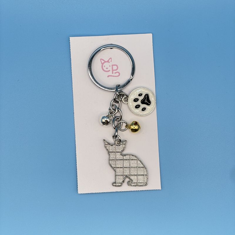 Schlüsselanhänger Katze/n (Metall) (1)