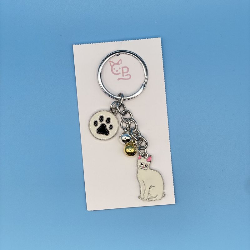 Schlüsselanhänger Katze/n (Metall) (1)