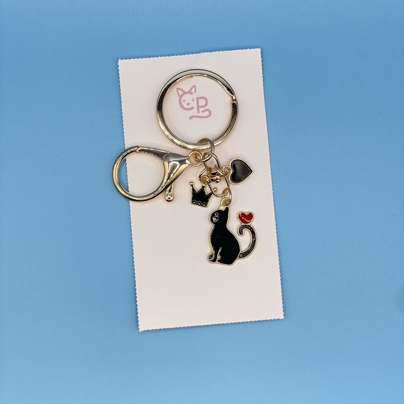 Schlüsselanhänger Katze/n (Metall) (2)