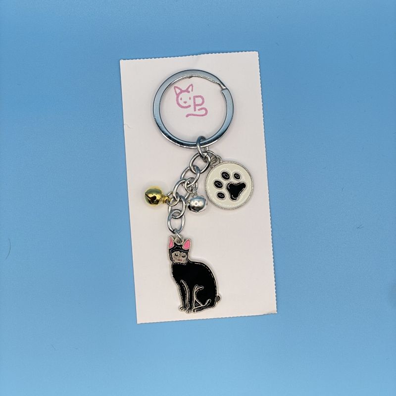 Schlüsselanhänger Katze/n (Metall) (1)