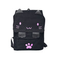 Rucksack Canvas Stoff mit Katzengesicht