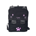 Rucksack Canvas Stoff mit Katzengesicht
