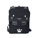 Rucksack Canvas Stoff mit Katzengesicht