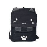 Rucksack Canvas Stoff mit Katzengesicht