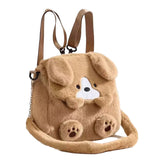 Umhängetasche und Rucksack, flauschig Katze/Hund/roter Panda
