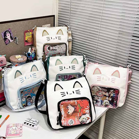 ITA Bag - Umhängetasche und Schultertasche mit Katzengesicht