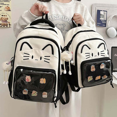 ITA Bag - Rucksack mit Katzengesicht in zwei Größen