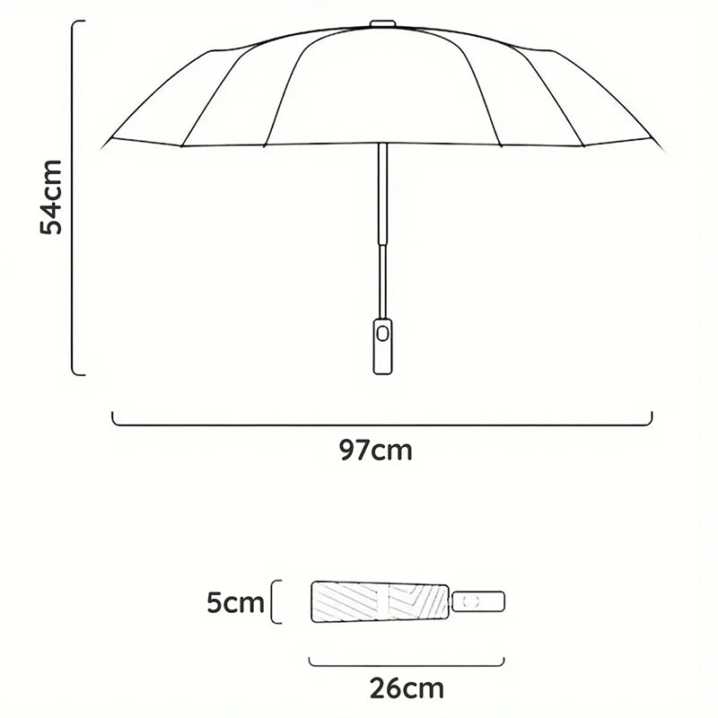 Automatik-Regenschirm transparent mit Katzen