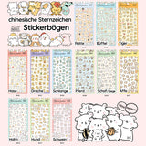 Stickerbogen chinesische Sternzeichen