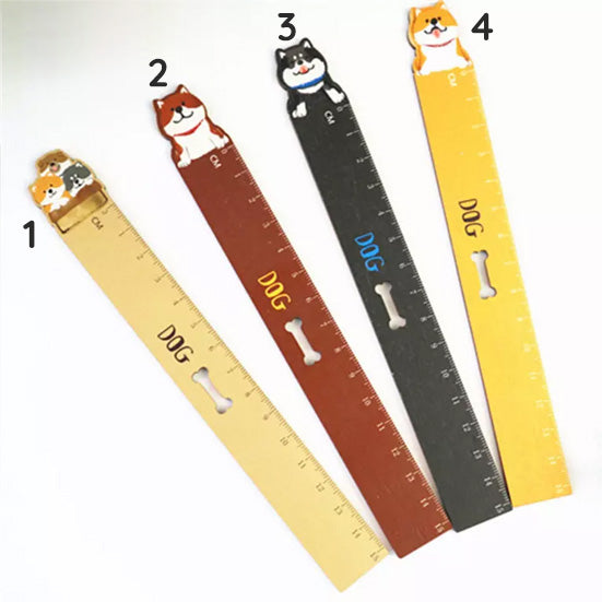 Lineal 15cm Hunde (Holz)