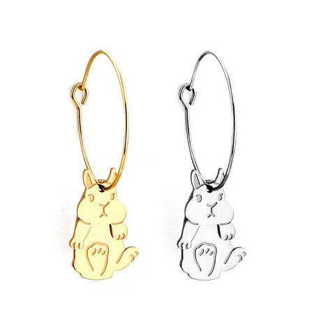 Ohrringe aus Edelstahl *Ring mit Hase*