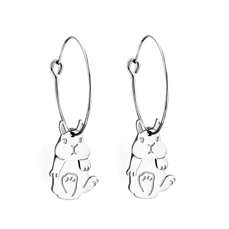 Ohrringe aus Edelstahl *Ring mit Hase*
