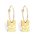 Ohrringe aus Edelstahl *Ring mit Hund*