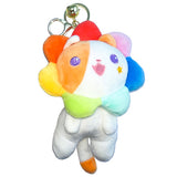 Schlüsselanhänger Plüsch Regenbogenkatze