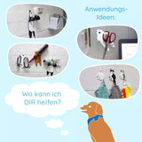 Tier-Klebe-Wandhaken mit beweglichem Schweif
