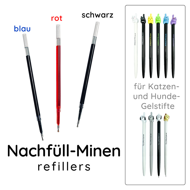 Nachfüllmine refiller (für Gelstift mit Katze/Hund mit Druckknopf )